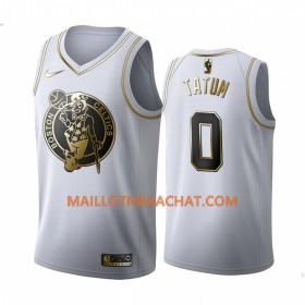 Maillot NBA Boston Celtics Jayson Tatum 0 Nike 2019-20 Blanc Golden Edition Swingman - Homme